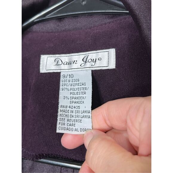 Vintage Dawn Joy 90s Purple Long Line Blazer Size 9/10 - Picture 6 of 9